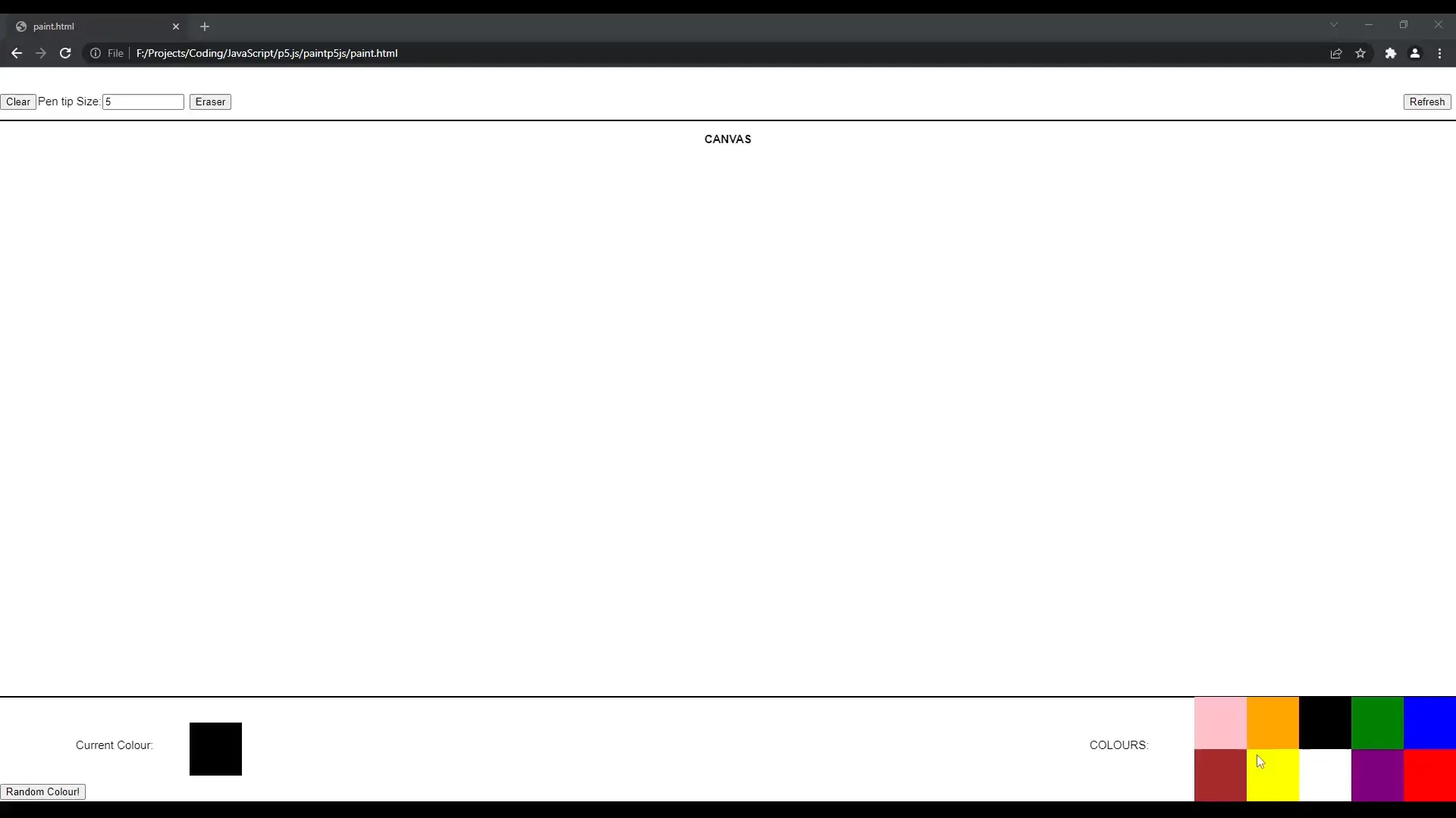 Clearing Canvas using Keyboard
